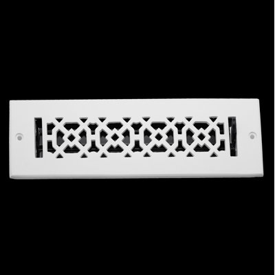 2"x14" Duct Size (Overall 3-1/2"x 15-3/4") Heat Vent (Detachable Steel Metal Louvre)| Powder Coated