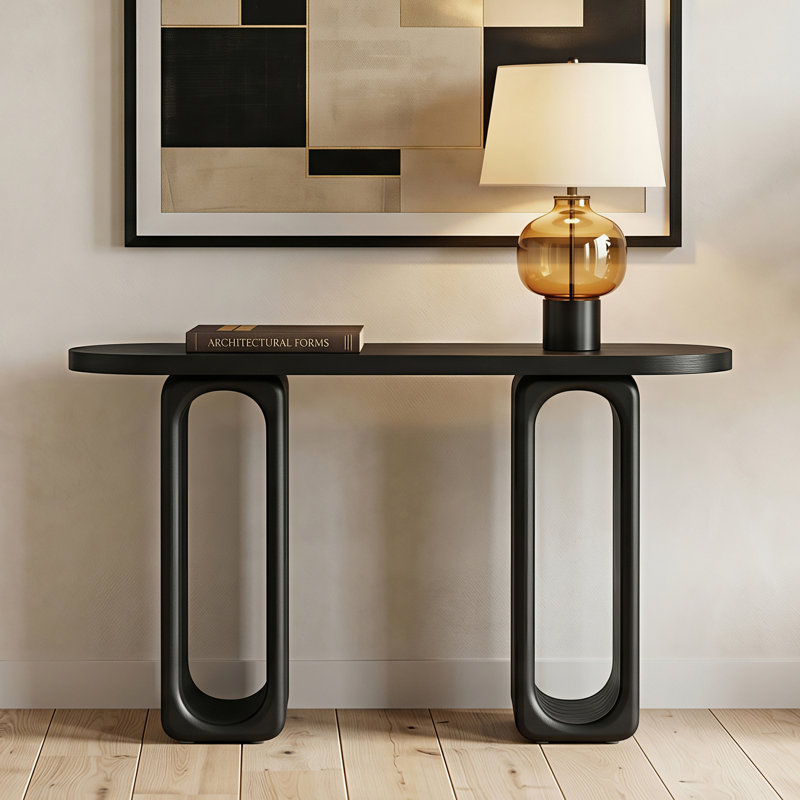 Console Table with Oval Cutout Legs