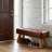 Lika Bench Ottoman Genuine 100% Leather, Brown
