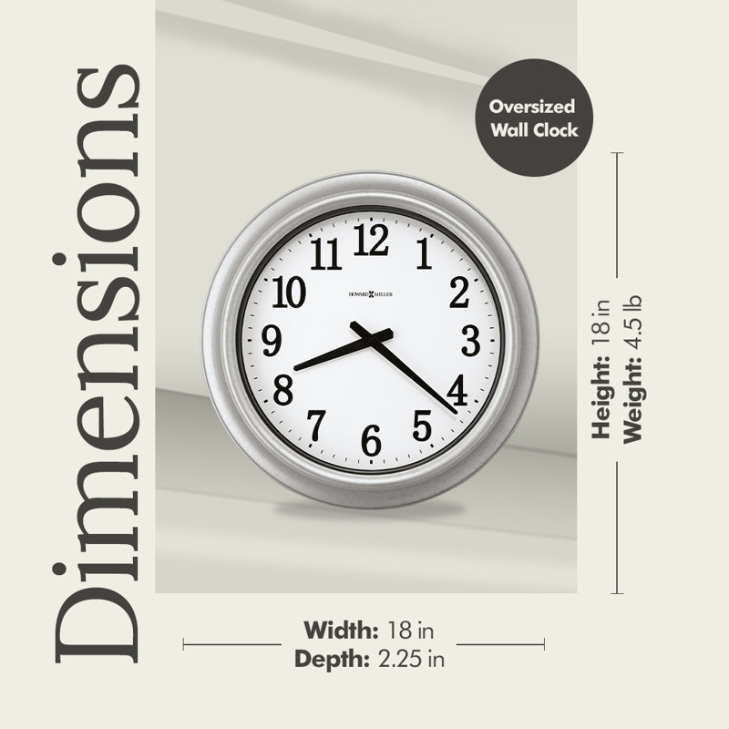 Stratton Metal Analog Wall Clock