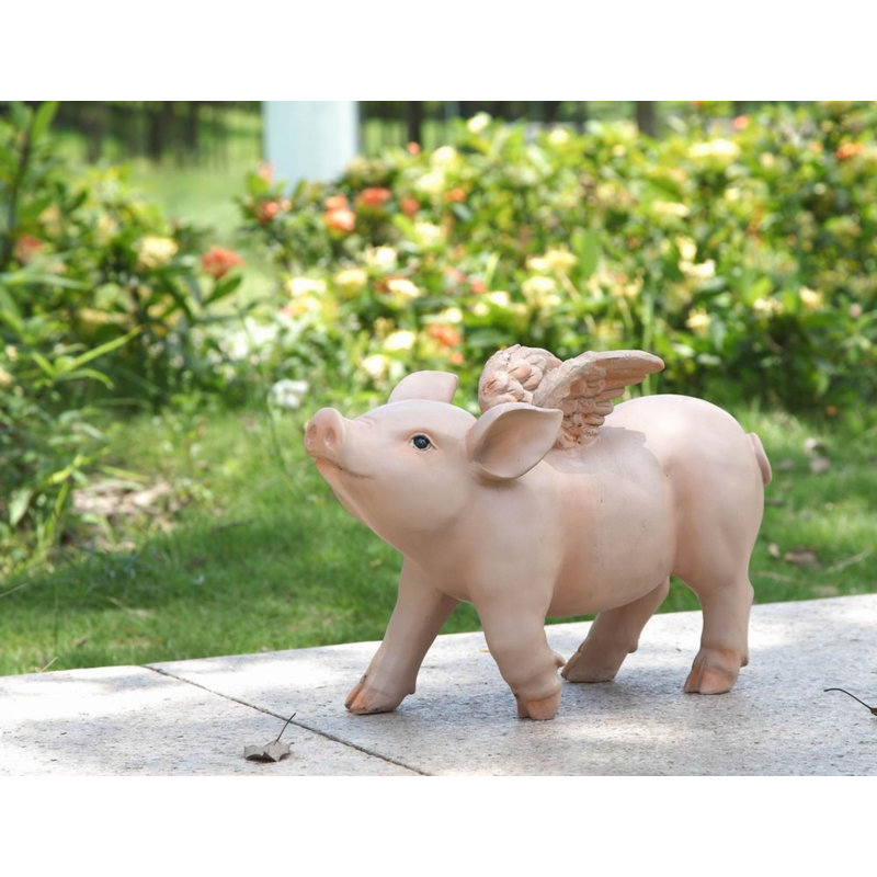 Statue avec ailes à pied porc