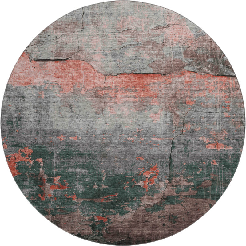 Premium Machine Washable Larrison AMF1780 Modern Rug, Round 8'