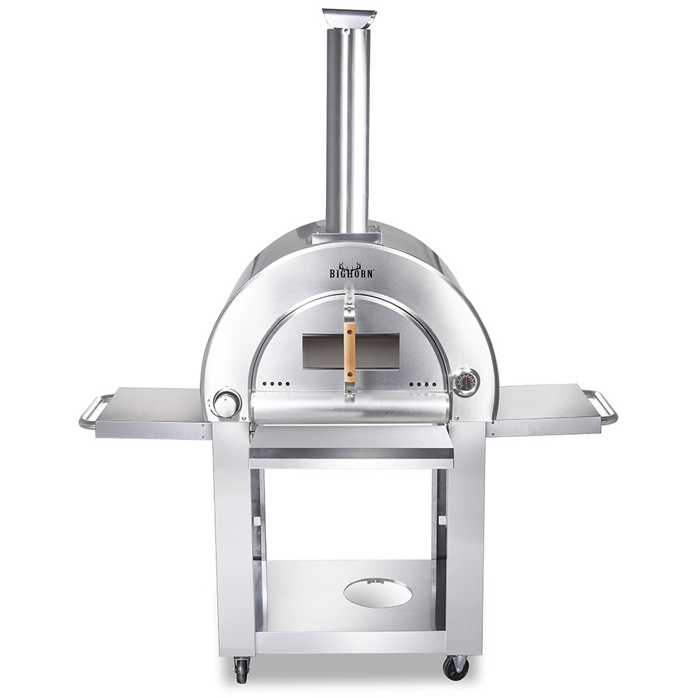 Big Horn Outdoors Stainless Steel Free Standing Propane Pizza Oven Big Horn Outdoors