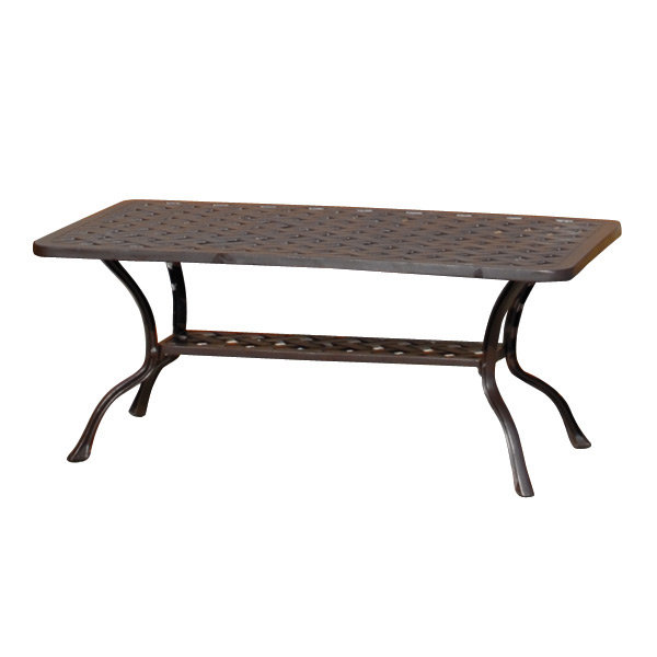 Caswell Rectangular Metal Outdoor Coffee Table , 42'' in. W 21'' in. D