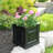 Nantucket Square Resin Planter Box with Water Reservoir-1110789905-1174501562