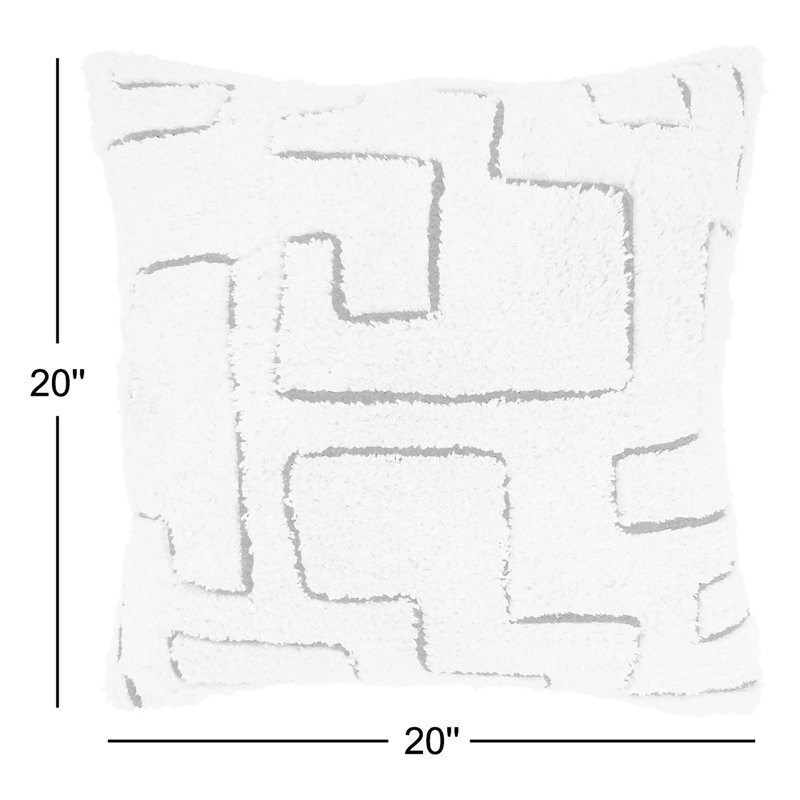 Coussin décoratif en duvet à motif géométrique Splendor