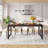 71'' Industrial Dining Table for 6-8