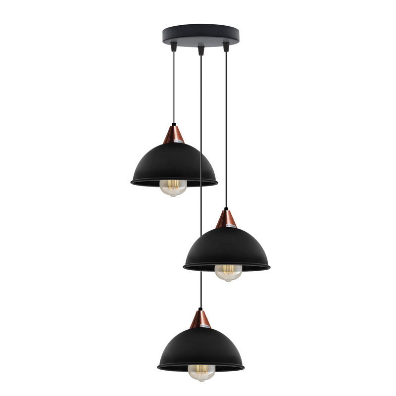 Mundubbera 3 - Light Cluster Pendant, Black