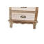 Armoire de rangement rustique en bois avec porte découpée décorative et 3 tiroirs, organisateur peu encombrant-1282280923