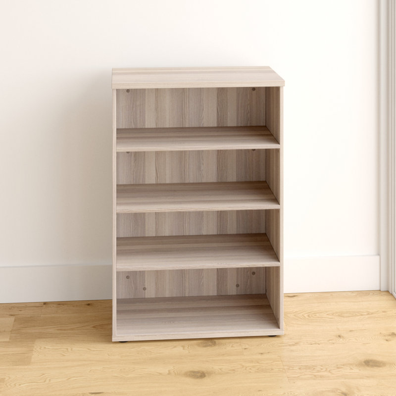 Buariki 120cm H x 80cm W Standard Bookcase, Grey Oak