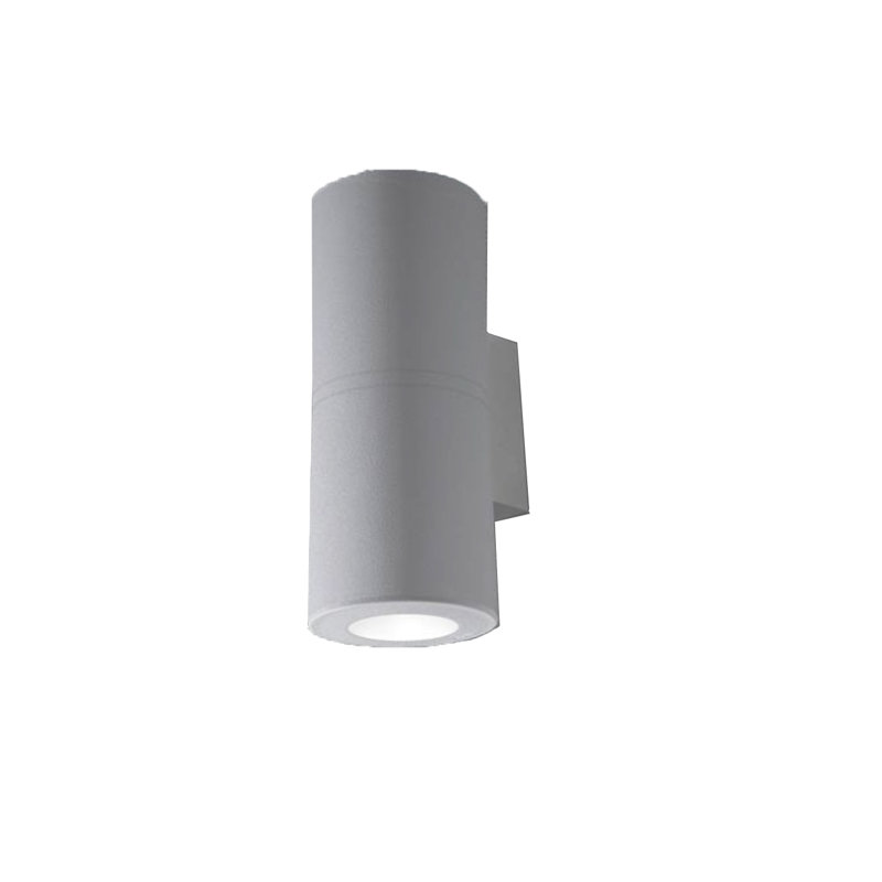 2 - Bulb 9.4cm H Frosted Glass Outdoor Wall Lantern, Gray