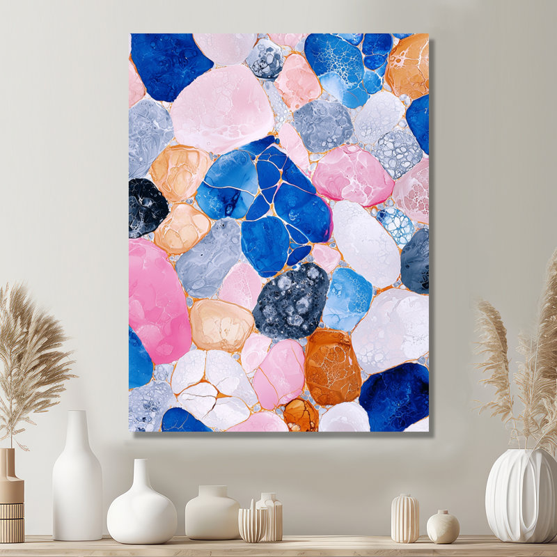 Rose et bleu Echo of Stones, H 20 po x l 12 po x P 0,84 po