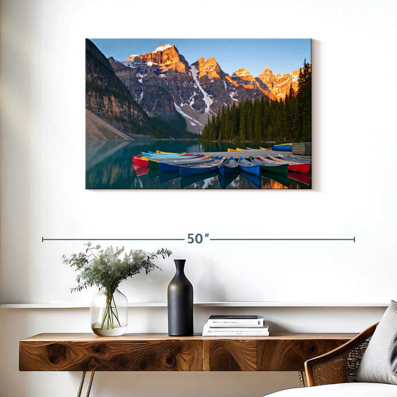 Senne Canoes In Banff National Park, 24" H x 36" W