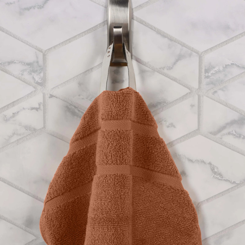 Serviette / gant de toilette Camiren 100% coton gaufré uni, rouille