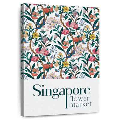 Affiche du marché aux fleurs de singapour