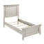Lit à panneaux simple de style moderne avec style, finition blanche pour chambre à coucher - Finition de meubles en bois, tête de lit et rails requis-800457917