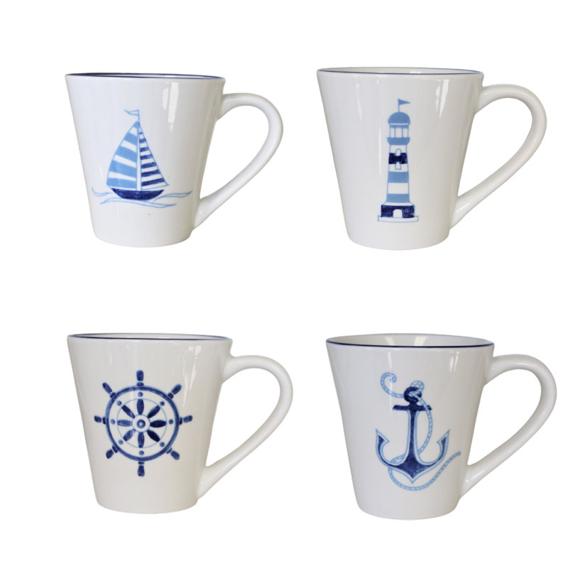 Nautical Ahoy Assorted Mugs