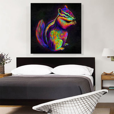 Chipmunk rayé - impression sur toile tendue