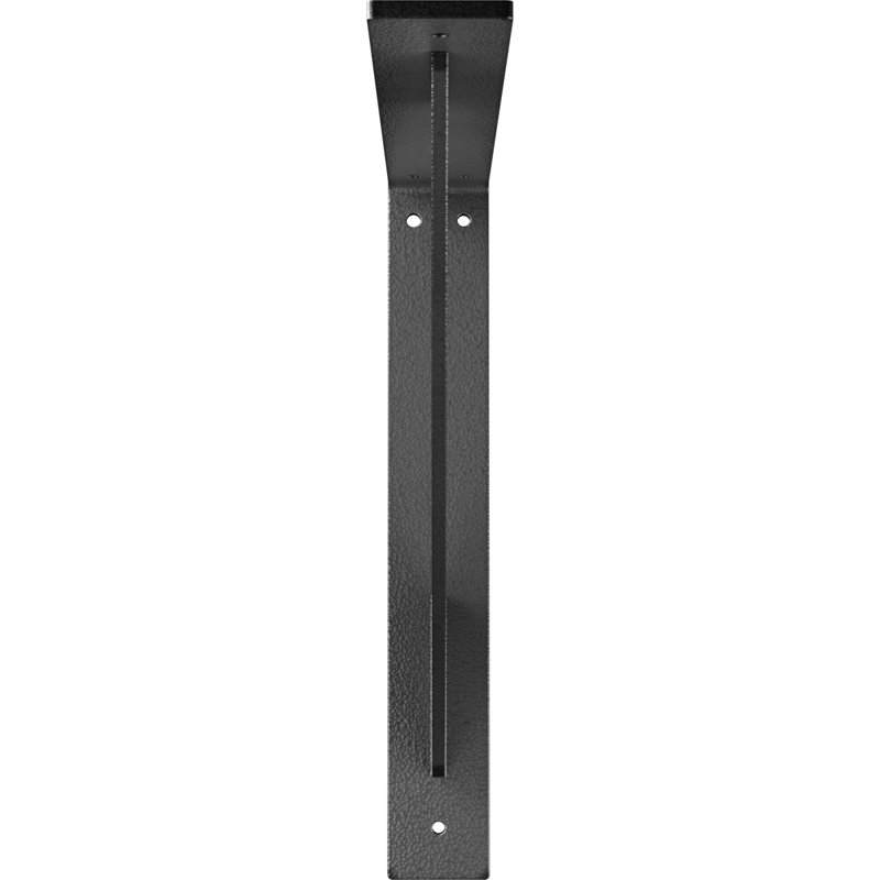 Support traditionnel en acier, H 14 po x l 2 po x P 14 po, Argent martelé
