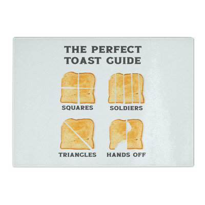 The Perfect Toast Guide Typography Chopping Board