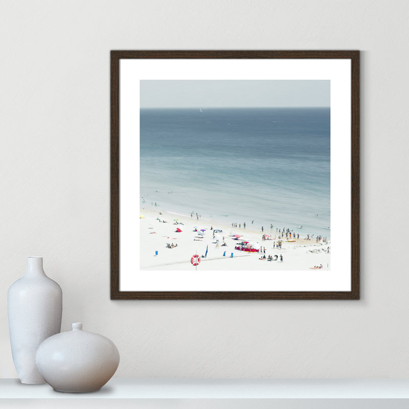 Monier Sesimbra II by Ingrid Beddoes - Print, 24.75" H x 24.75" W x 0.75" D, Walnut Wood Framed Paper