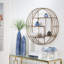 Sagebrook Home Kittle Modern Glam Iron and Wood Wall Storage Shelf-974448247