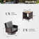 Chaise longue pivotante en osier avec table d'appoint