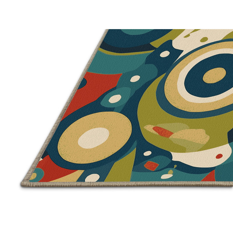 Retro Swing Rug, Rectangle 4' x 6'