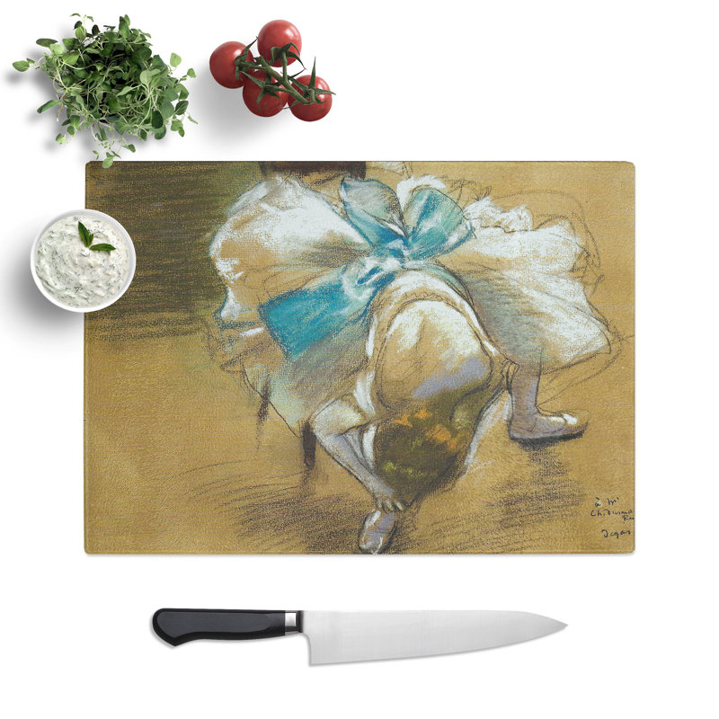 Ballet Ballerina Dancer Tying Her Slipper Vol.2 by Edgar Degas Chopping Board, 0.4cm H x 29cm W x 39cm L
