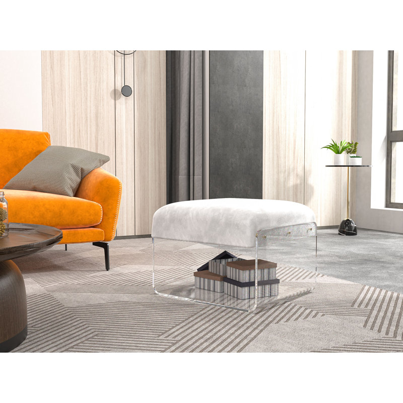 Ahva Faux Leather Ottoman