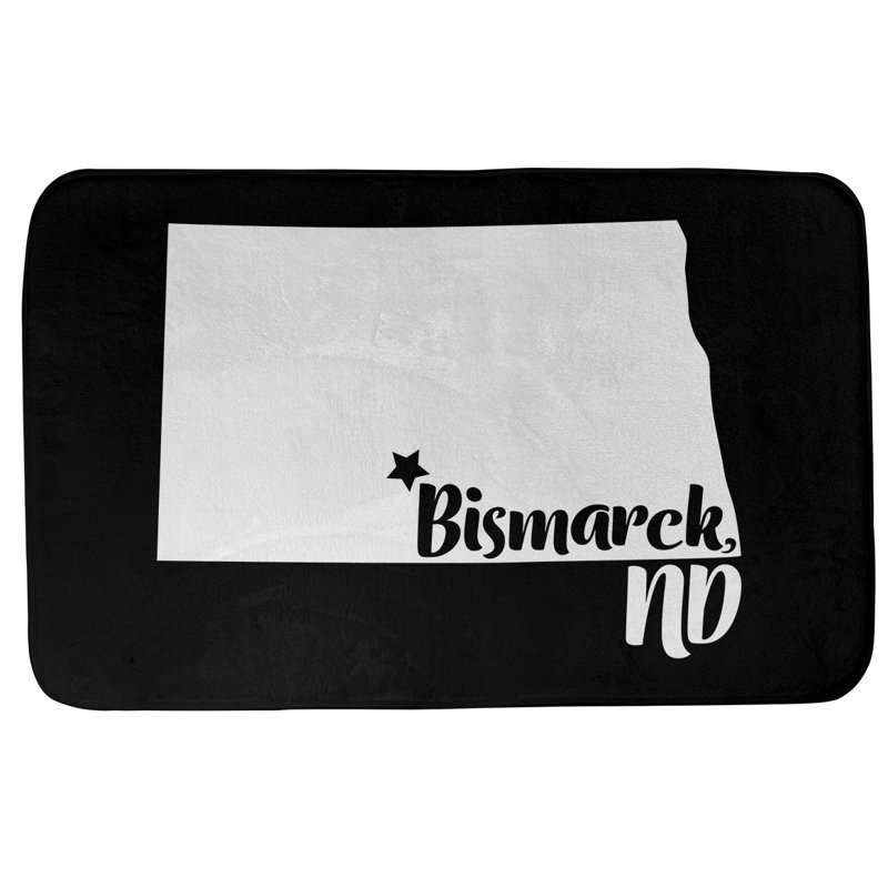 Tapis rectangulaire antidérapant pour salle de bain, L 17 po x L 21 po, Noir, Worcester, Massachusetts