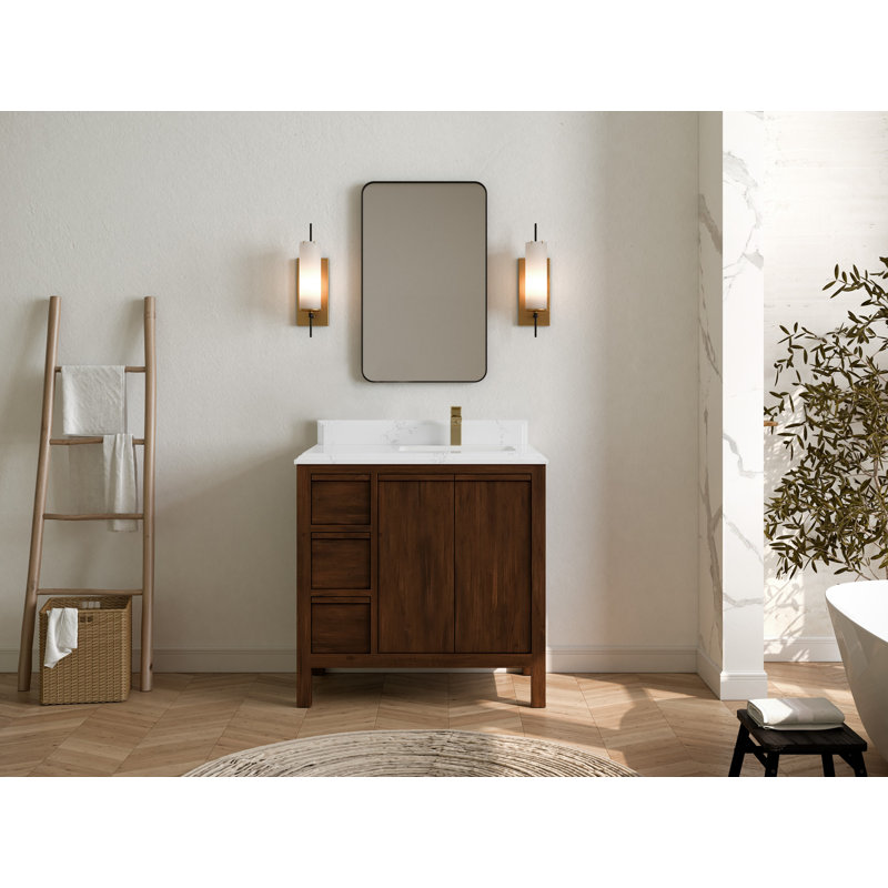 36'' Single Bathroom Vanity with Quartz Top