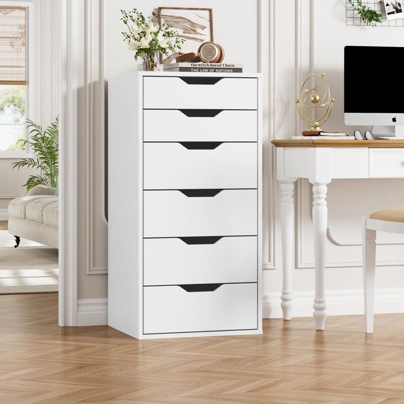 45cm W 6 - Drawer Chest of Drawers, White