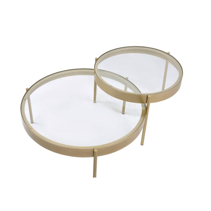 Aamenah Glass Top Nesting Coffee Table