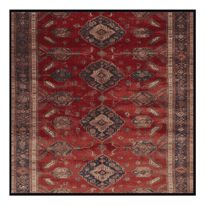 Machine Washable Persian Black Area Rug