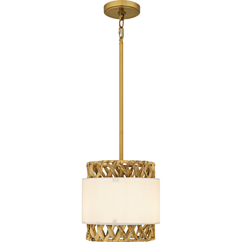 Hann 1-Light Brushed Gold Mini Pendant