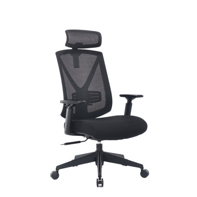  Chaise à dossier haut en filet avec accoudoirs entièrement réglables