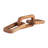 Handcrafted Wood Triple Link Chain Decorative Object for Home Decor - Modern Sculpture Accent for Office Desks or Living Room Styling - 17", Brown