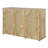 Retro 3-Door Sideboard With Large Storage Space Artificial Rattan Doors And Metal Handles-804891142