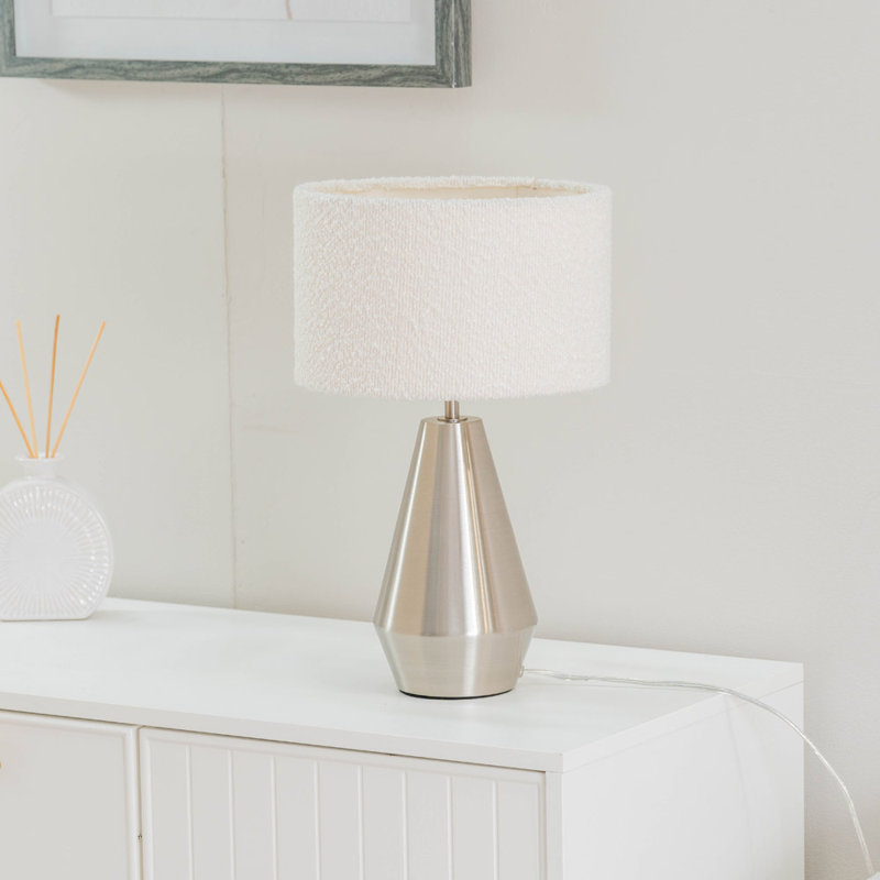 Metal Table Lamp, Silver