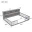 Full Floor Bed With Side Bookcase,Shelves,Guardrails-491149397-491149416