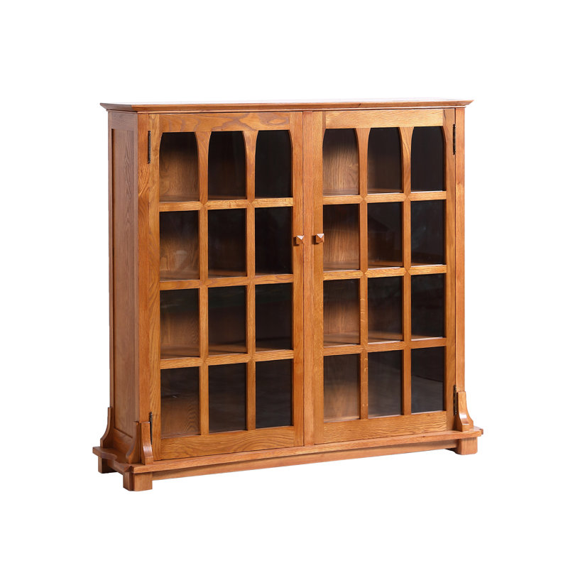 48" H x 51" W Solid Wood Standard Bookcase, Brown