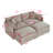 Modern Chenille Loveseat Sofa Couch With Ottoman-1360277076-1360277077