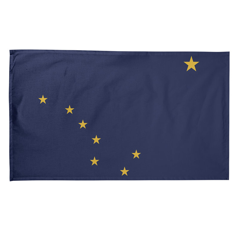 Serviette de thé en drapeau alaska, Sergé de coton