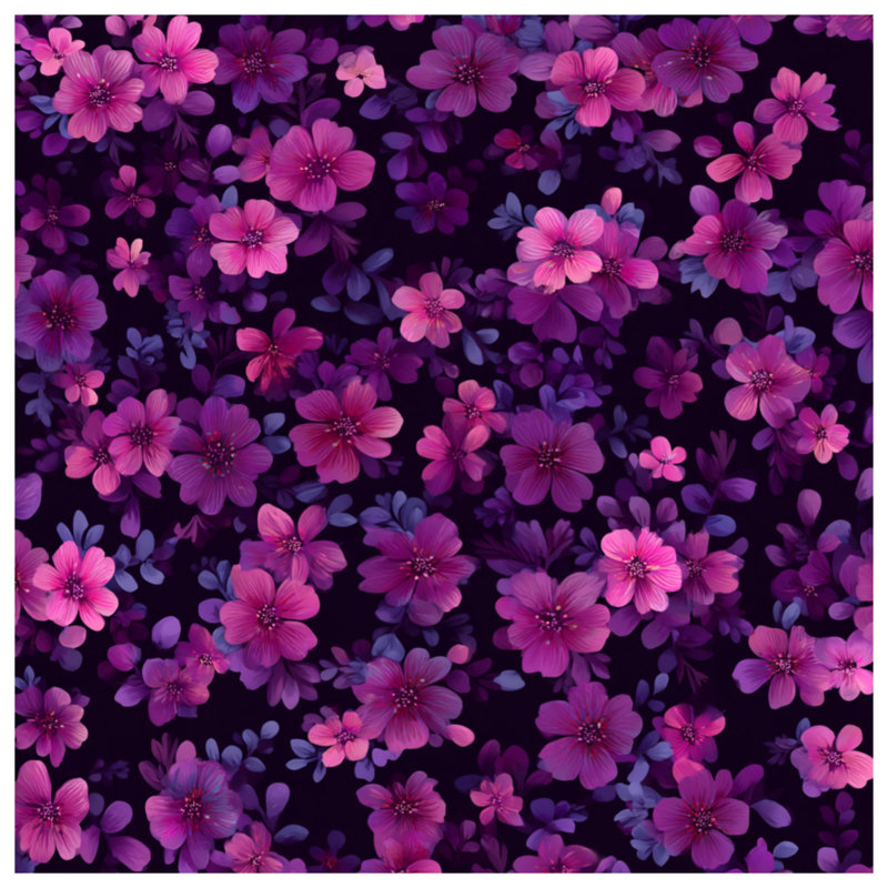 Jeté Floral, L 60 po x l 50 po, Floral mauve