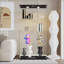 Vitrine en verre trempé avec lumières à changement de couleur, serrures de porte et pieds réglables pour une utilisation polyvalente dans n'importe quelle pièce-2052986352