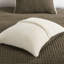 Édredon et taie décorative en chenille tricotée gaufrée, 100% réversible, lavable à la machine, paquet de taille brunâtre, et 2 taies décoratives, rembourrées, revers, gris-brunâtre-120944976