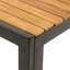 Table de salle à manger en bois tendance avec pieds en fer - 57,55 po de profondeur x 36,06 de largeur, 30 po de hauteur, pieds extérieurs protégés, finition