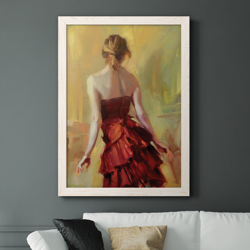 Copper Reflection - Peinture sur toile encadrée, H 44 po x l 31 po x P 1 po, Cadre blanc
