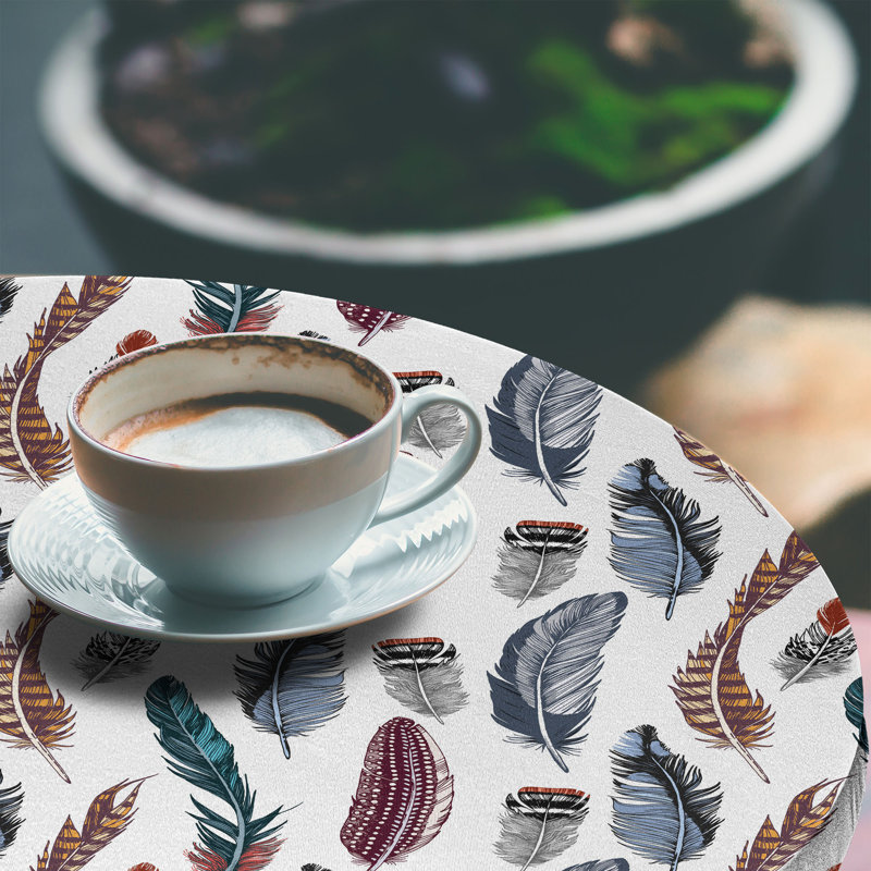 Bungalow Rose Boho Fitted Round Tablecloth Multicolor